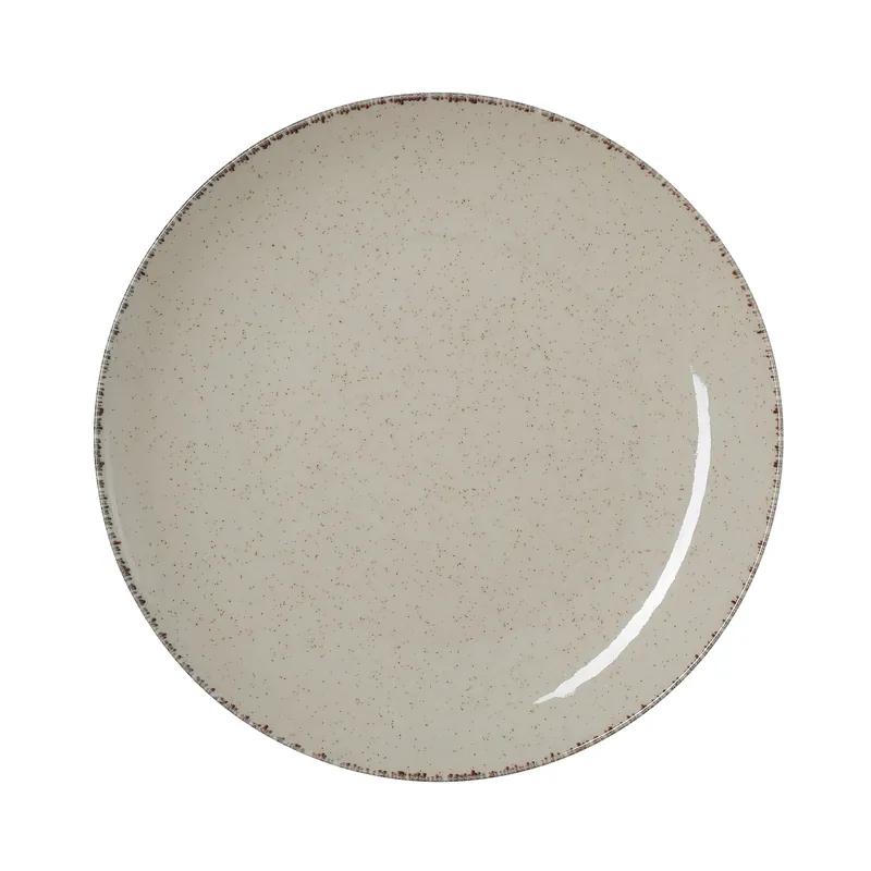 Superprijs Bordenset SMILLA SAND, plat, Ø 25 cm, zandkleur, Set van 6 stuks, Porselein