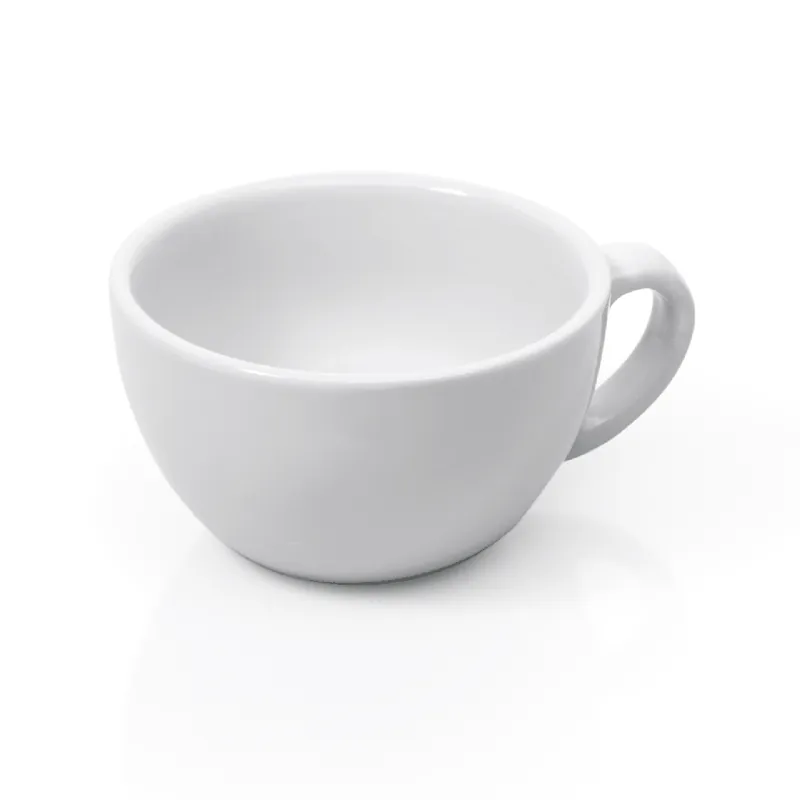 Finale Uitverkoop Cappuccino kopjes Set ITALIA WIT, 200 ml, Set van 6 stuks, Porselein