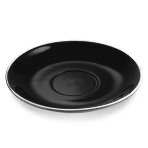 Laatste Versie Caffè Latte onderzetterset ITALIA BLACK, voor 4998 035, Set van 6 stuks, porselein