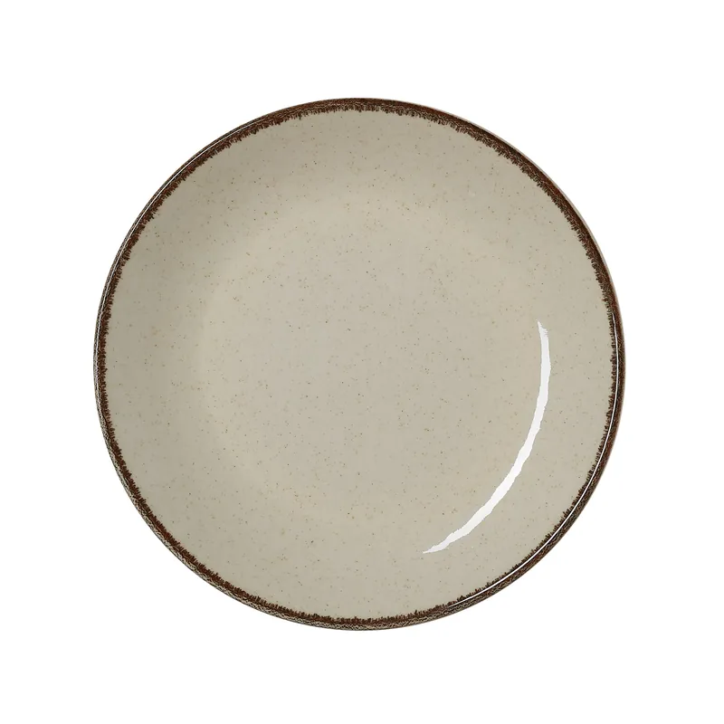 Bordenset SMILLA SAND, plat, Ø 21 cm, zand, Set van 6 stuks, porselein Koop Online