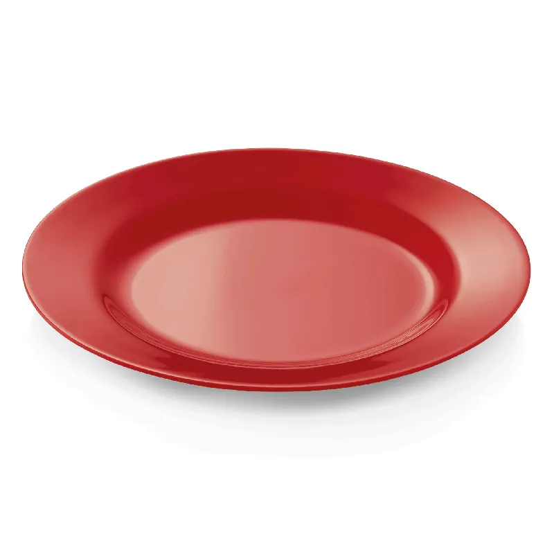 Lage Prijs Bordenset, plat, Ø 23 cm, rood, Set van 12 stuks, melamine
