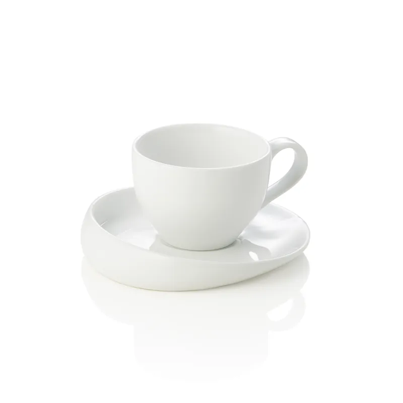 Espressokopje met schotel, 70 ml, set van 6 stuks, porselein Exclusieve Aanbieding