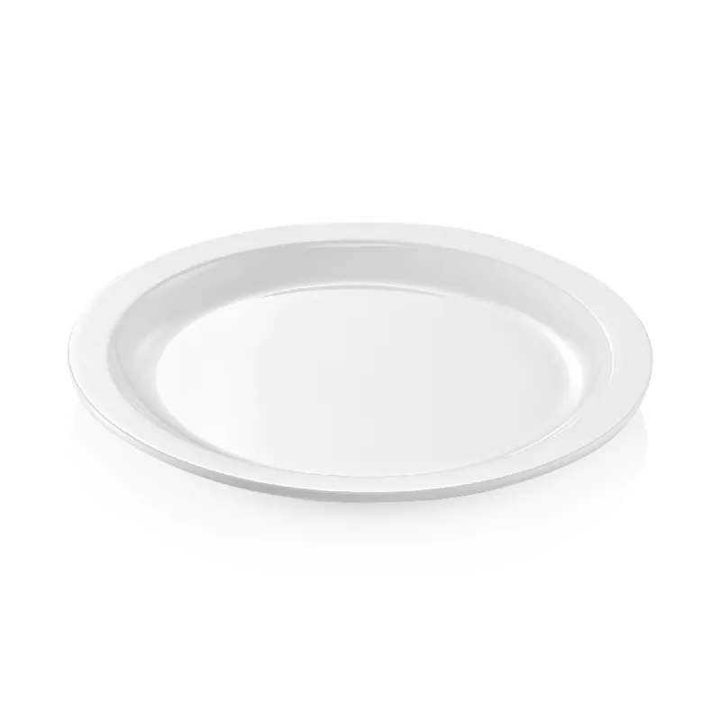 Must-Have Bordenset, plat, smalle rand, Ø 27 cm, Set van 12 stuks, melamine