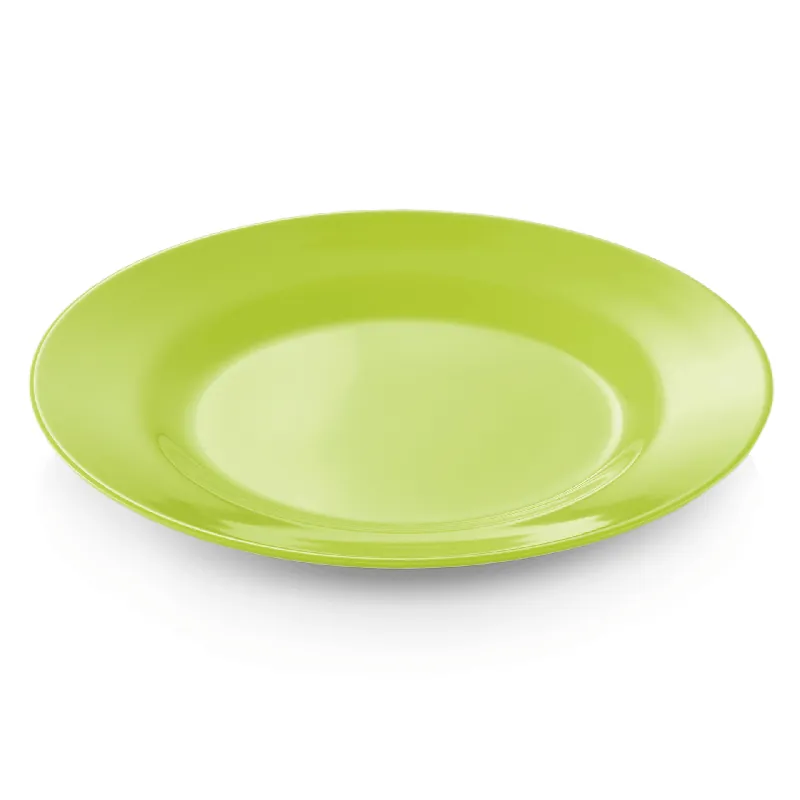 Bestseller Borden set, plat, Ø 23 cm, groen, set van 12 stuks, melamine