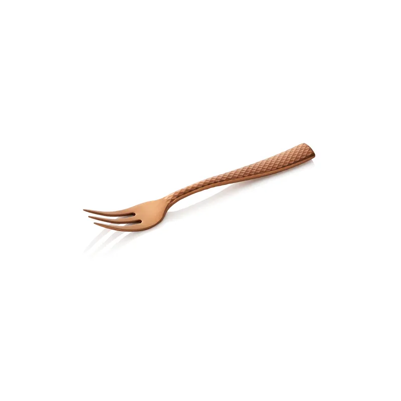 Bestel Nu Keukenvork Set ONYX BLUSH, 14,5 cm, gestructureerde oppervlakte, PVD-beschichting rosegoud, Set van 12 stuks, chroomnikkelstaal 18/10