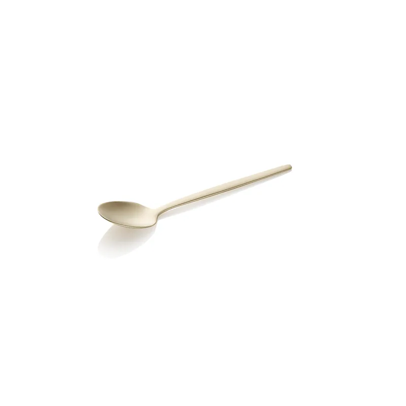 Espressolepelenset ALEX CHAMPAGNE, met champagnekleur, matte PVD-coating, 11 cm, set van 12 stuks, roestvrij staal 18/10 Seizoensaanbieding