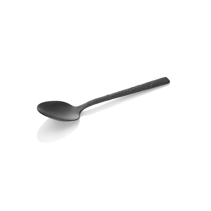 Weekendaanbieding Koffielepelset SLATE, 14 cm, met zwarte PVD-coating, oppervlak in leisteenlook, set van 12 stuks, roestvrij staal 18/10