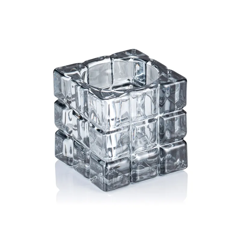 Kubus rookgrijs YUYU, 6,5 x 6,5 x 6,5 cm, glas Veilige Betaling