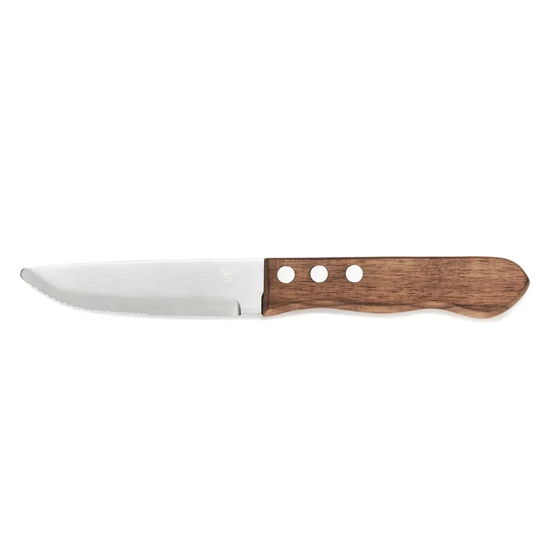 Uitverkoop Steakmessen-set, met handvat van pakka-hout, 25 cm, set van 6 stuks, hout, chroomstaal 13/0