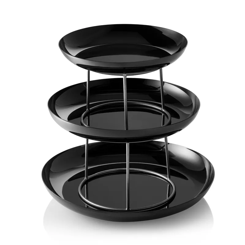 Gourmet Tower Zwart STEEL & STYLE, drie standen, hoogte 32 cm, chroom-nikkelstaal Seizoensaanbieding
