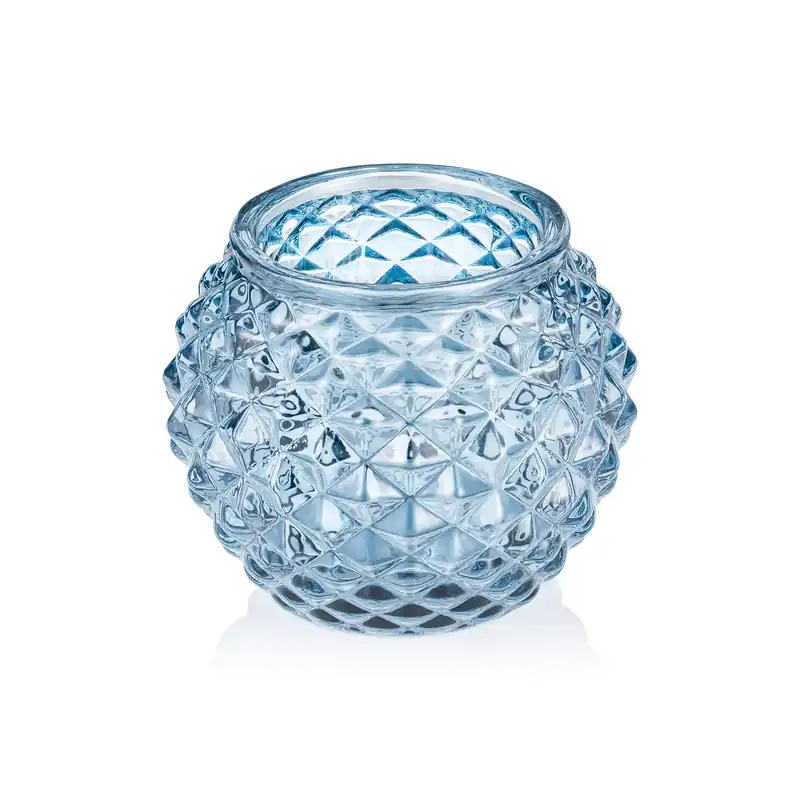 Bal staalblauw YUYU, Ø 7,5 cm, hoogte 6 cm, glas Must-Have