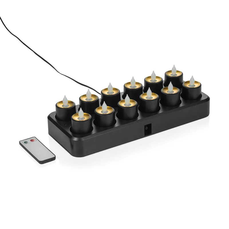 Premium LED theelichtjes YUYU, 30 x 14 x 3 cm, oplaadbaar, kunststof