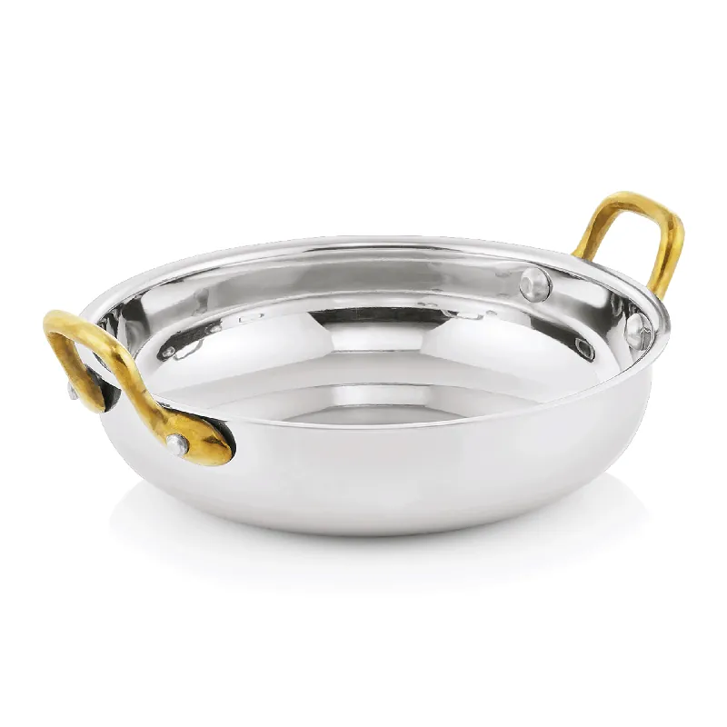 Premium serveerpan, 0,9 l, Ø 18 cm, messing, chroom-nikkelstaal