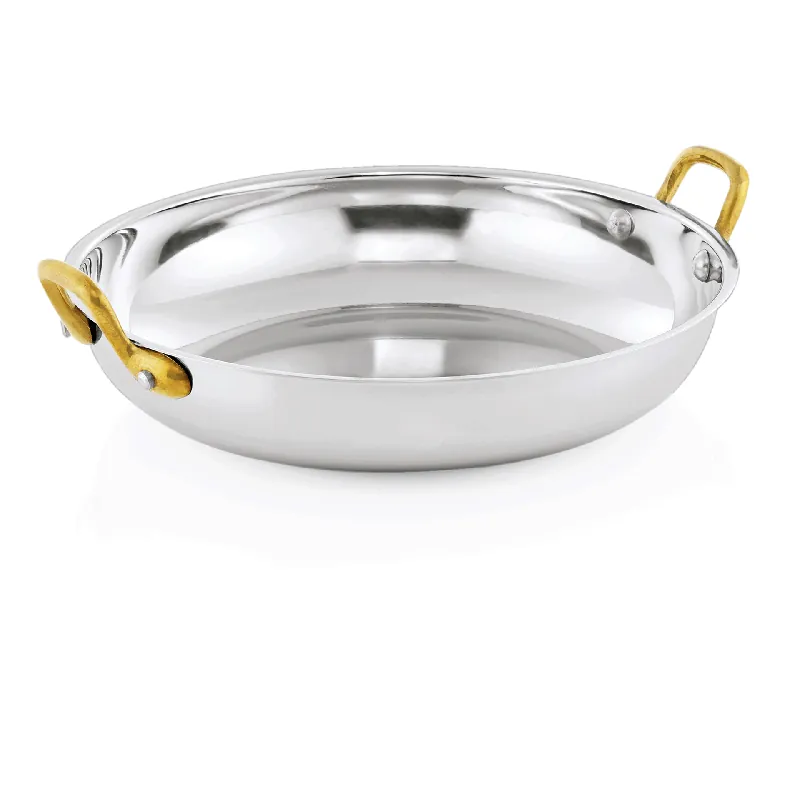 Weekendaanbieding Serveerpan, 2,3 ltr., Ø 24 cm, messing, chroom-nikkelstaal