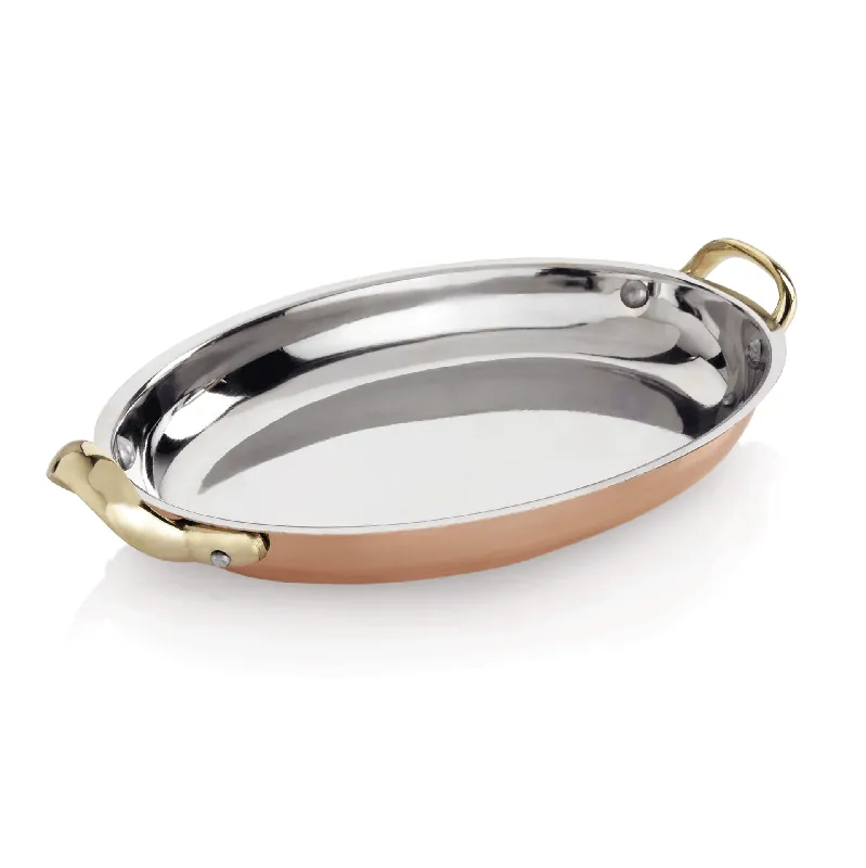 Serveerpan STEEL & STYLE AMBER, 35 x 22 x 4,5 cm, 1,6 l, koper, messing, roestvrij staal Direct Beschikbaar