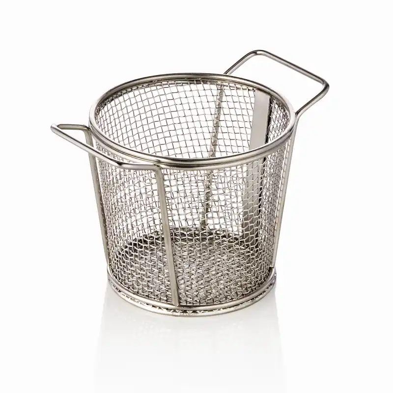 Must-Have serveer- en frituurmand, Ø 9,5 cm, hoogte 8,5 cm, roestvrij staal