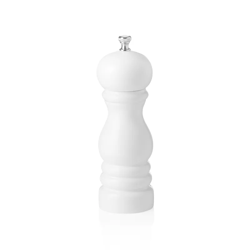 Zoutmolen met keramisch maalwerk CLASSIC MILL, hoogte 15 cm, wit glanzend, hout Favoriet
