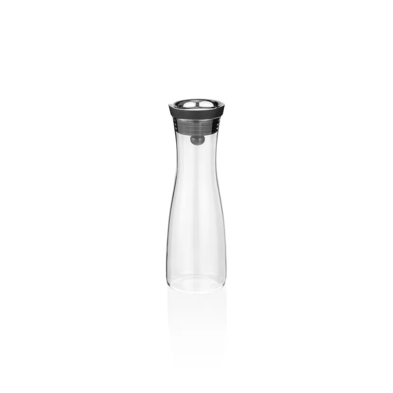 Karaf, 1,2 liter, Ø 7,5 cm, borosilicaatglas, roestvrij staal, siliconen Populair