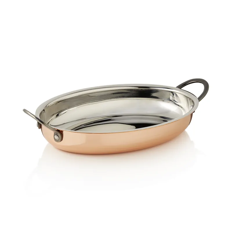 Laatste Kans Serveerpan STEEL & STYLE RUBY, 25 x 18 x 3,5 cm, 0,9 l, koper, messing, chroom-nikkelstaal