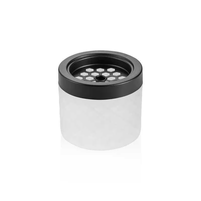 Direct Verzonden Winddichte asbak, Ø 9,5 cm, wit, glas, metaal