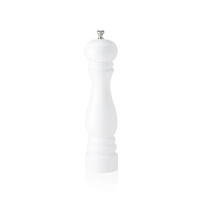 Uitverkoop Pepermolen met keramisch maalwerk CLASSIC MILL, hoogte 25 cm, wit glanzend, hout