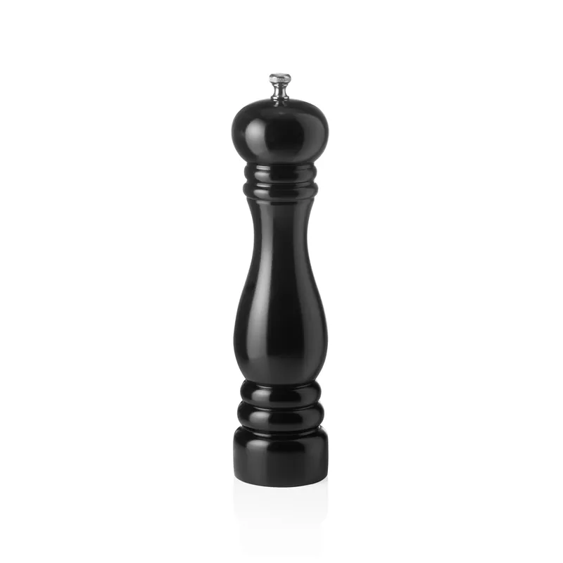 Zoutmolen met keramisch maalwerk CLASSIC MILL, Hoogte 25 cm, zwart glanzend, hout Direct Verzonden