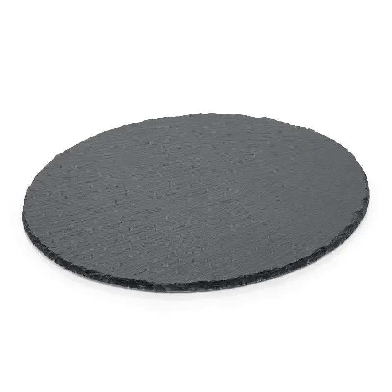 Seizoensaanbieding natuurlijke leisteenplaat SLATE LINE, Ø 30 cm, natuurlijke leisteen