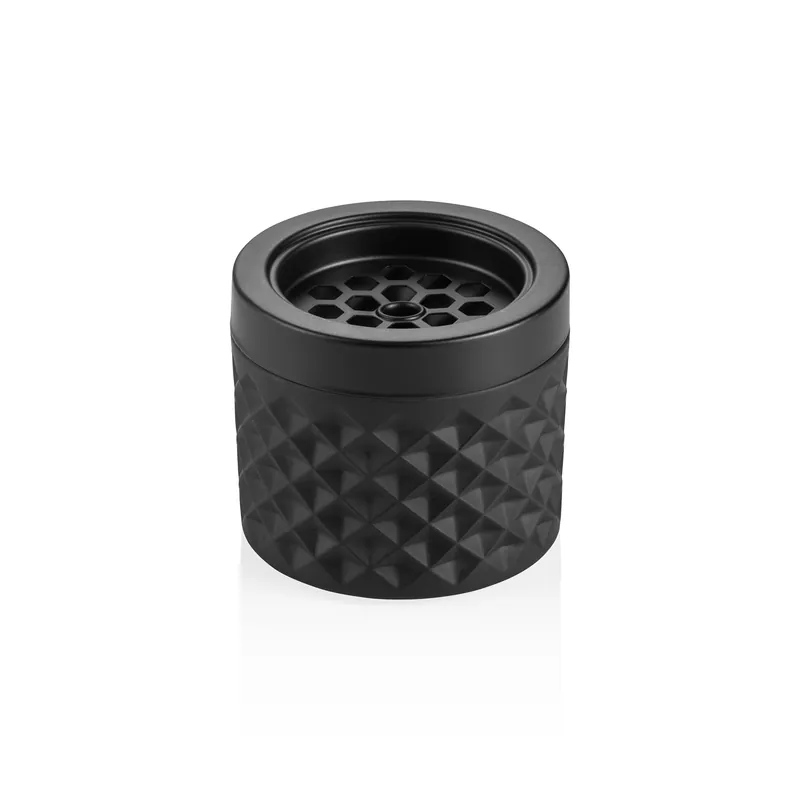 Voordeelprijs Winddichte asbak, Ø 9,5 cm, zwart, glas, metaal