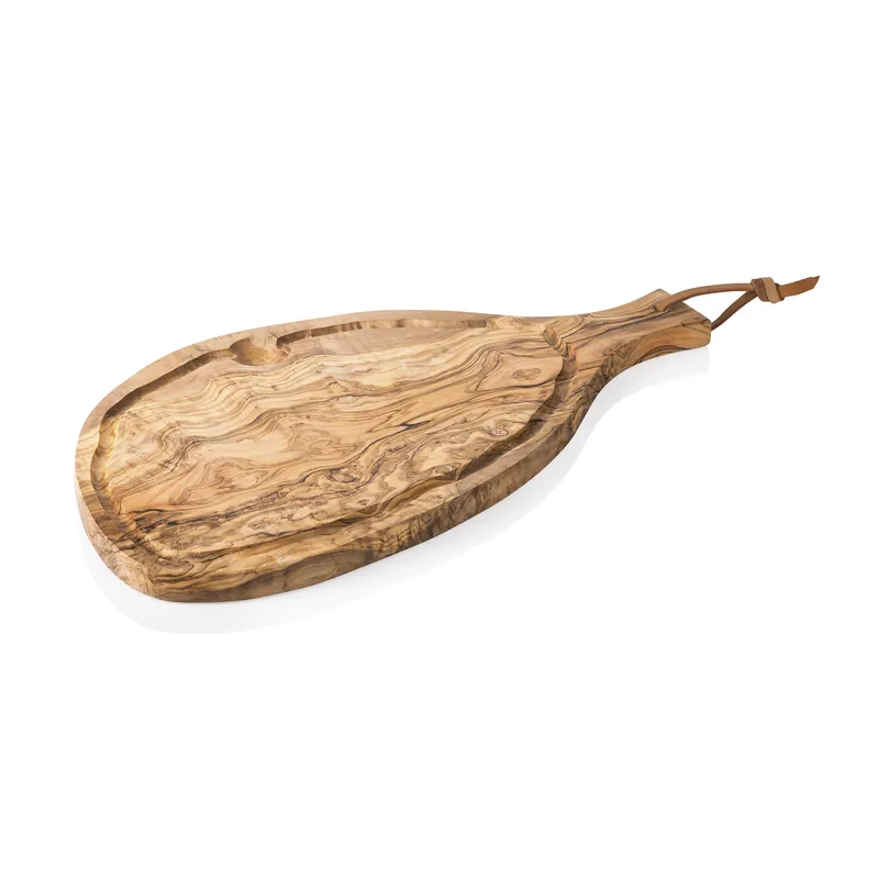 Flitsaanbieding Serveerplank PURE OLIVE, met handvat, 50 x 23 cm, olijfhout