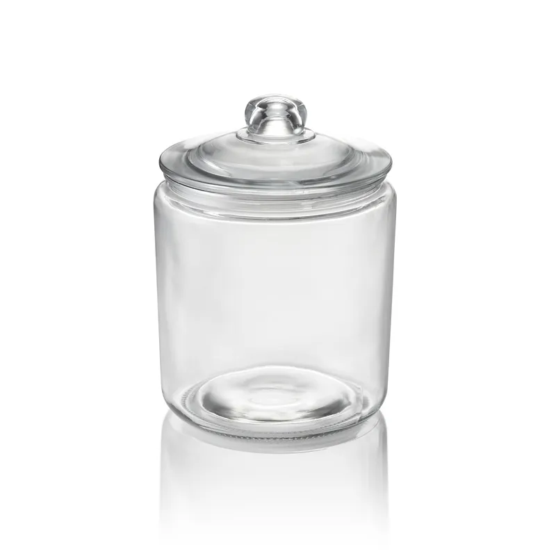 Hoge Kwaliteit Opbergpot, 4 liter, Ø 19 cm, Hoogte 25 cm, glas, polyethyleen