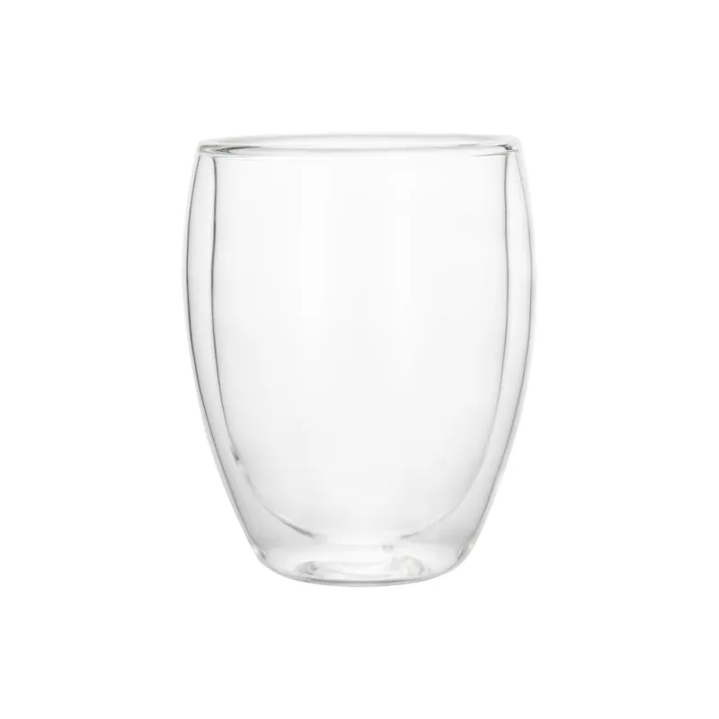 Latte Macchiato-set gebogen, 350 ml, Ø 11,5 cm, set van 2 stuks, borosilicaatglas Exclusieve Aanbieding