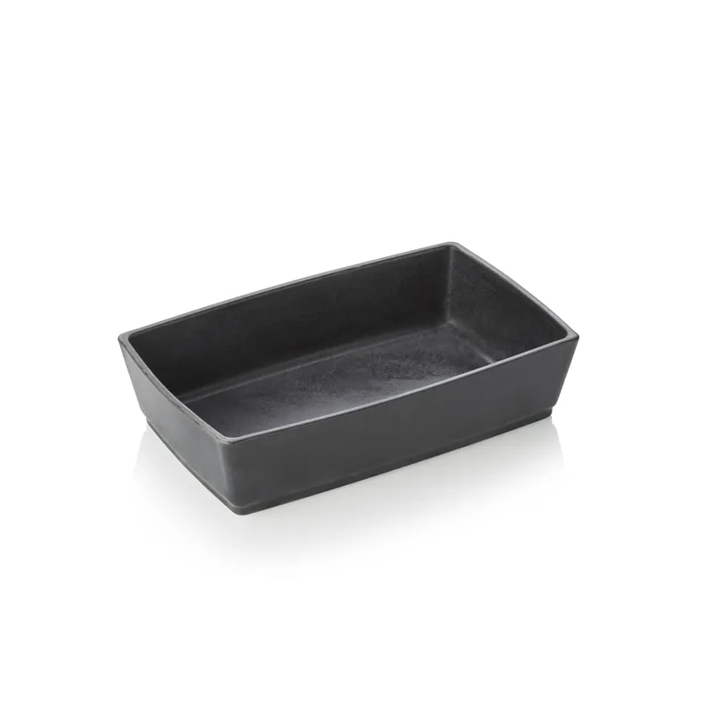 Exclusieve Aanbieding Buffetschaal, 27 x 17 x 7 cm, zwart, porselein