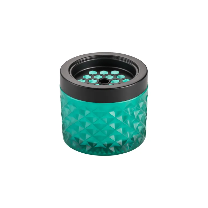 Winddichte asbak, Ø 9,5 cm, turkoois, glas, metaal Exclusieve Aanbieding