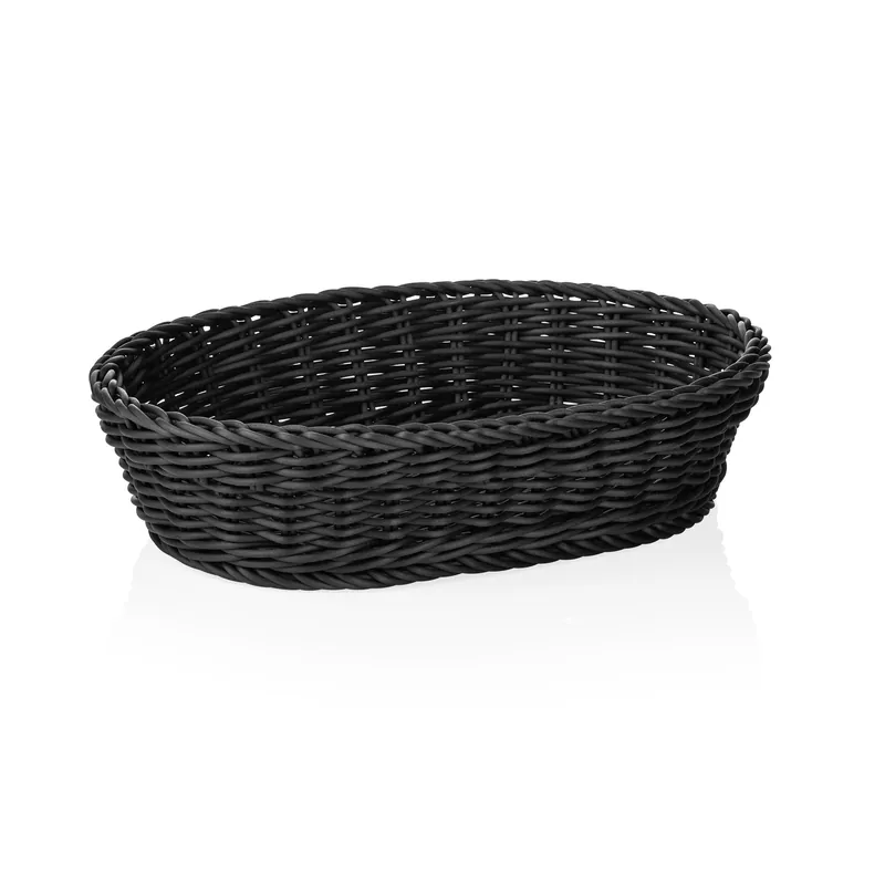Korf WEAVER PRO tafelkorven, 28 x 16 x 8 cm, ovaal, zwart, polypropyleen Rechtstreeks Van De Fabrikant