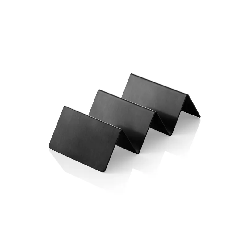 Fabrieksprijs Snackpresenter met 2 schappen, 21 x 10 x 5 cm, zwart, roestvrij staal