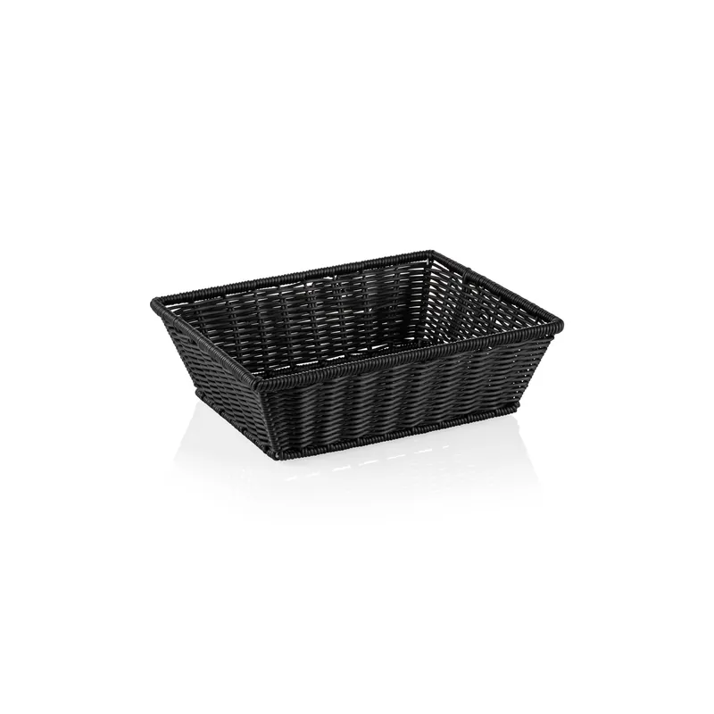 Lage Prijs GN-mand 1/2 WEAVER PRO GN-manden, zwart, polypropyleen, chroom-nikkelstaal 18/10