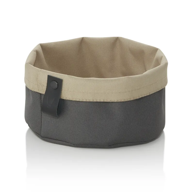 Lage Kosten Broodtas FLIP TETRON, Ø 17 cm, hoogte 11 cm, lichtgrijs/licht kaki, Tetron