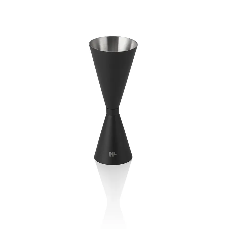 Slim Jigger NOCTURN, 3/6 cl, Ø 5 cm, Hoogte 13 cm, zwart mat, roestvrij staal 18/8 Exclusieve Aanbieding