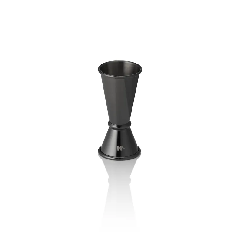 Korting Jigger Japanse stijl NOCTURN, 2/4 cl, Ø 4,5 cm, hoogte 9 cm, gunmetalen afwerking, chroom-nikkelstaal 18/8