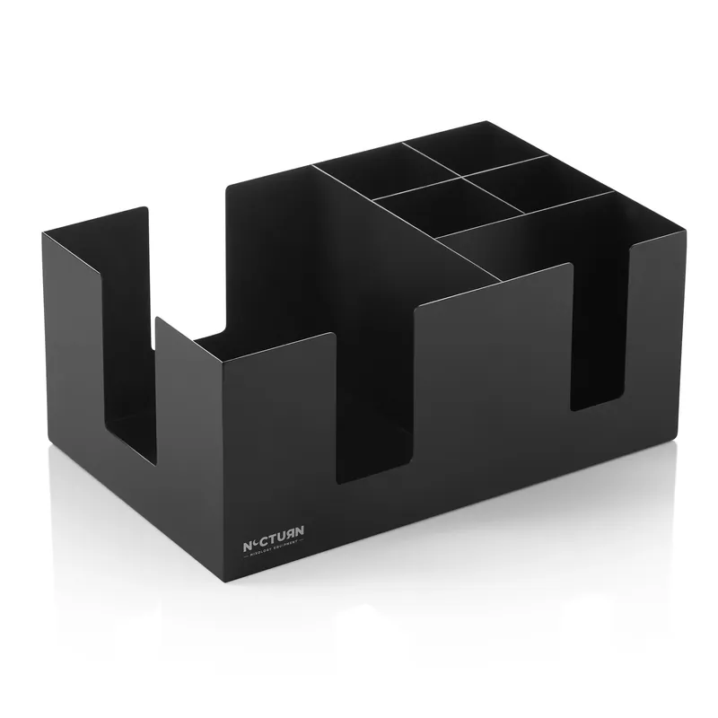 Merkproduct Bar Caddy NOCTURN, 24,5 x 15,5 x 10,5 cm, zwart mat, chroom-nikkelstaal