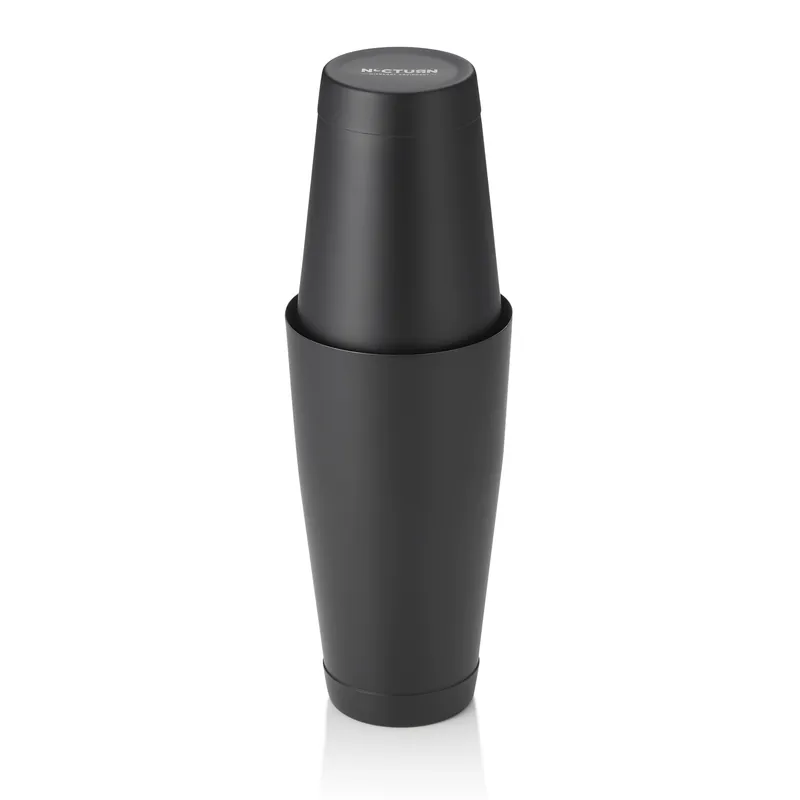 Fabrieksprijs Shaker Tin Tin NOCTURN, 0,8 liter, Ø 9 cm, zwart mat, roestvrij staal 18/8