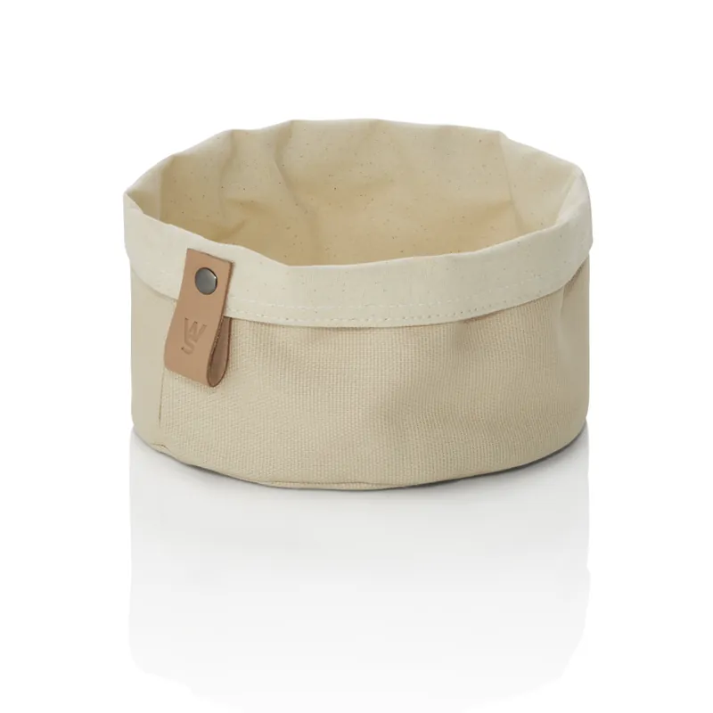 Koop Vandaag Broodtasje FLIP COTTON, Ø 17 cm, hoogte 10 cm, cremekleurig, canvas