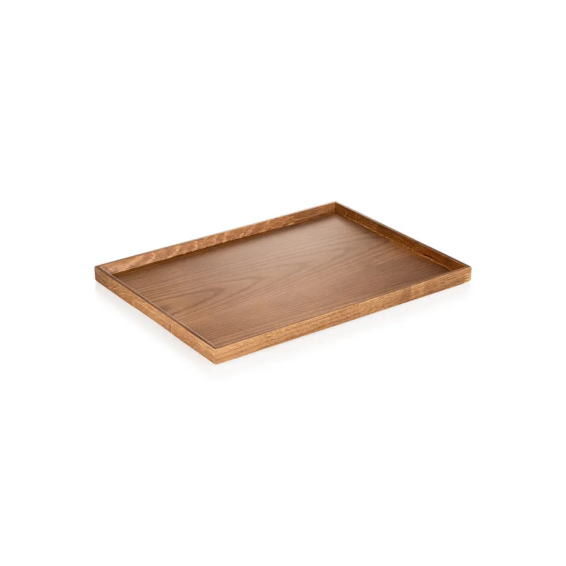 Betrouwbaar koffiehuis dienblad, 44 x 32 x 2 cm, hout, polyurethaan