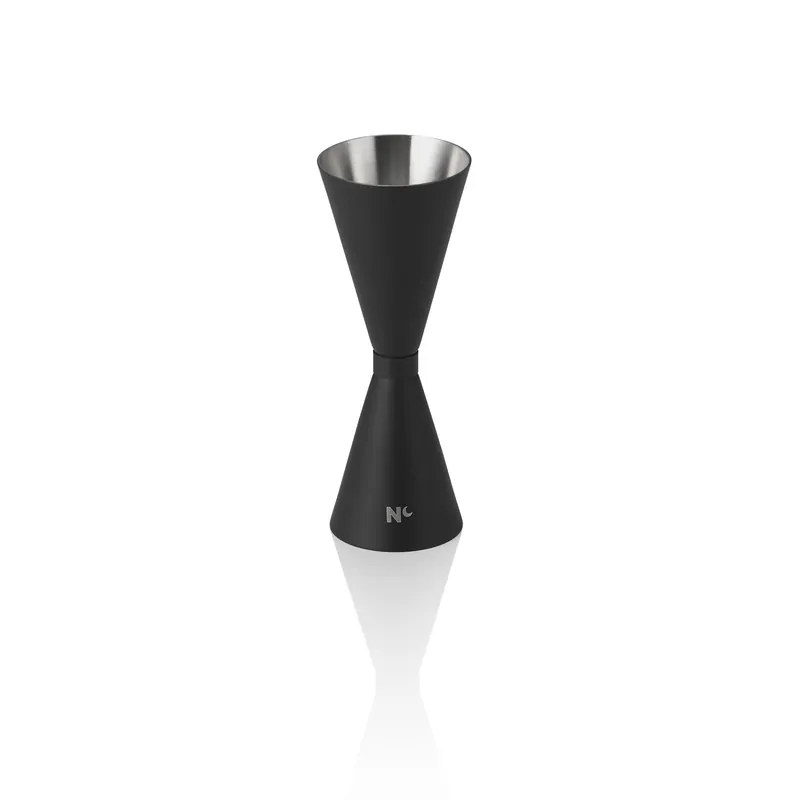 Uitverkoop Slim Jigger NOCTURN, 3/4,5 cl, Ø 4,5 cm, Hoogte 12 cm, zwart mat, chroom-nikkelstaal 18/8