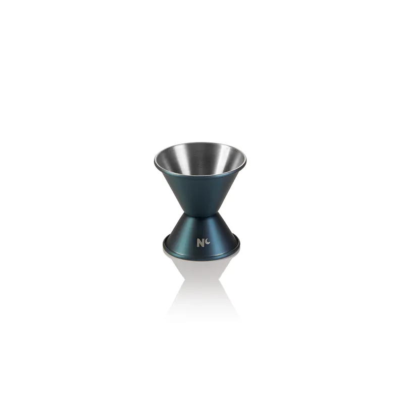 Favoriet Jigger NOCTURN, 2/4 cl, Ø 4,5 cm, hoogte 6 cm, mat blauw, chroom-nikkelstaal 18/8
