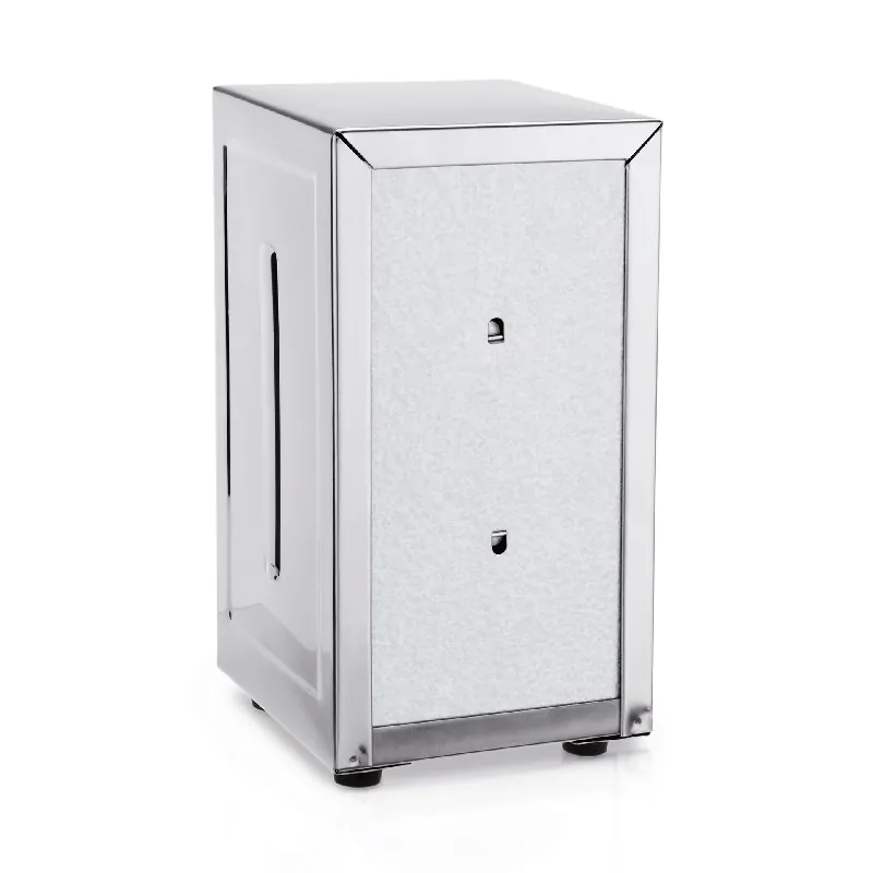 Aanbieding servetten-dispenser, 10 x 12 x 19,5 cm, roestvrij staal