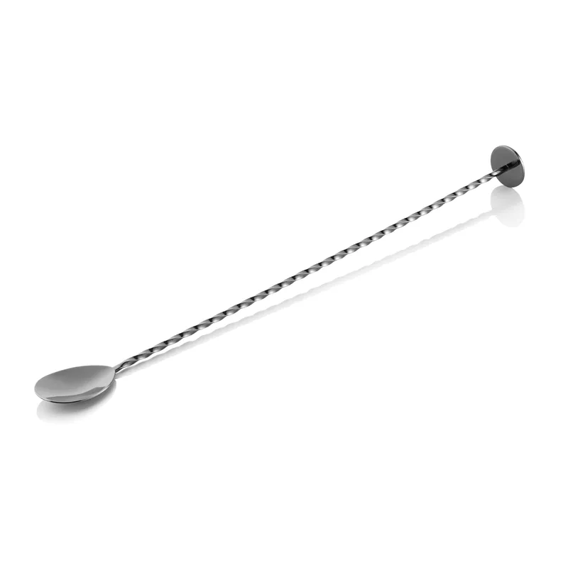 Nu Kopen Barlepel Twisted NOCTURN, met stamperpunt, 33,5 cm, gunmetalen afwerking, chroom-nikkelstaal 18/8