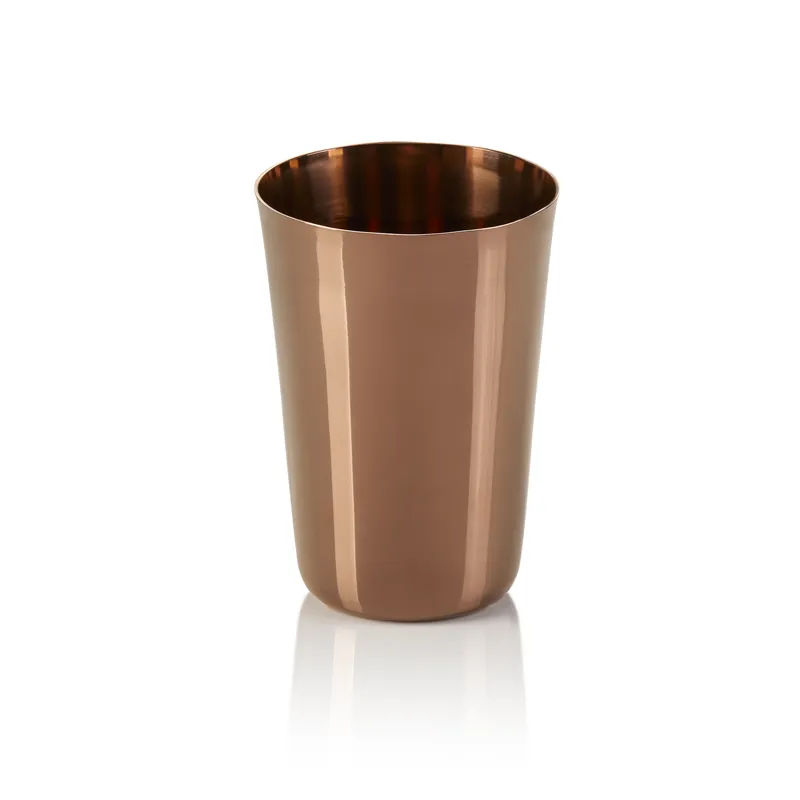 Exclusieve Aanbieding Kopjeset, 0,4 liter, Ø 8 cm, hoogte 11,5 cm, bronskleurig, set van 4 stuks, roestvast staal, PVD-beschichting