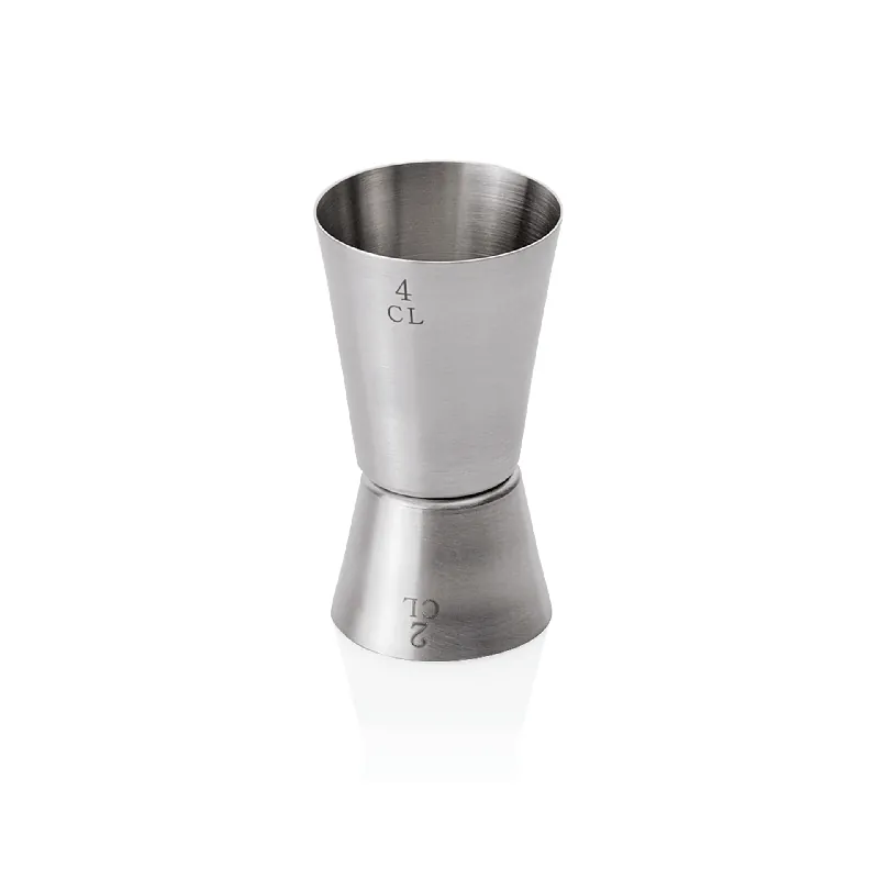 Jigger, Ø 4 cm, hoogte 9,5 cm, 2/4 cl, chroomnickelstaal Finale Uitverkoop