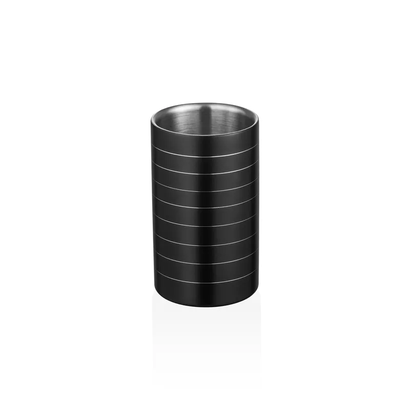 Koop Online Fleskoeler, Ø 11,5 cm, hoogte 20 cm, roestvrij staal, gepoedercoat